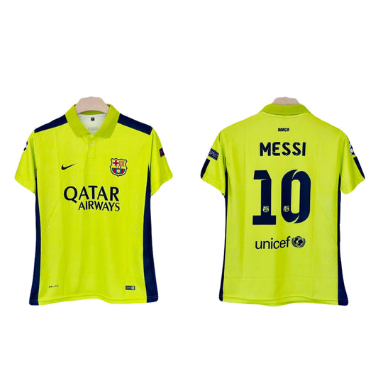 Barcelona Messi 2014-15 third kit collar type half sleeve P145