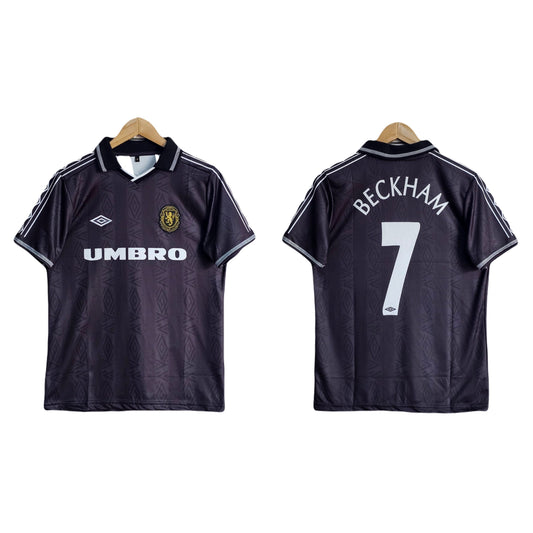 Beckham Manchester united 90S Edition collar  half sleeve jersey -