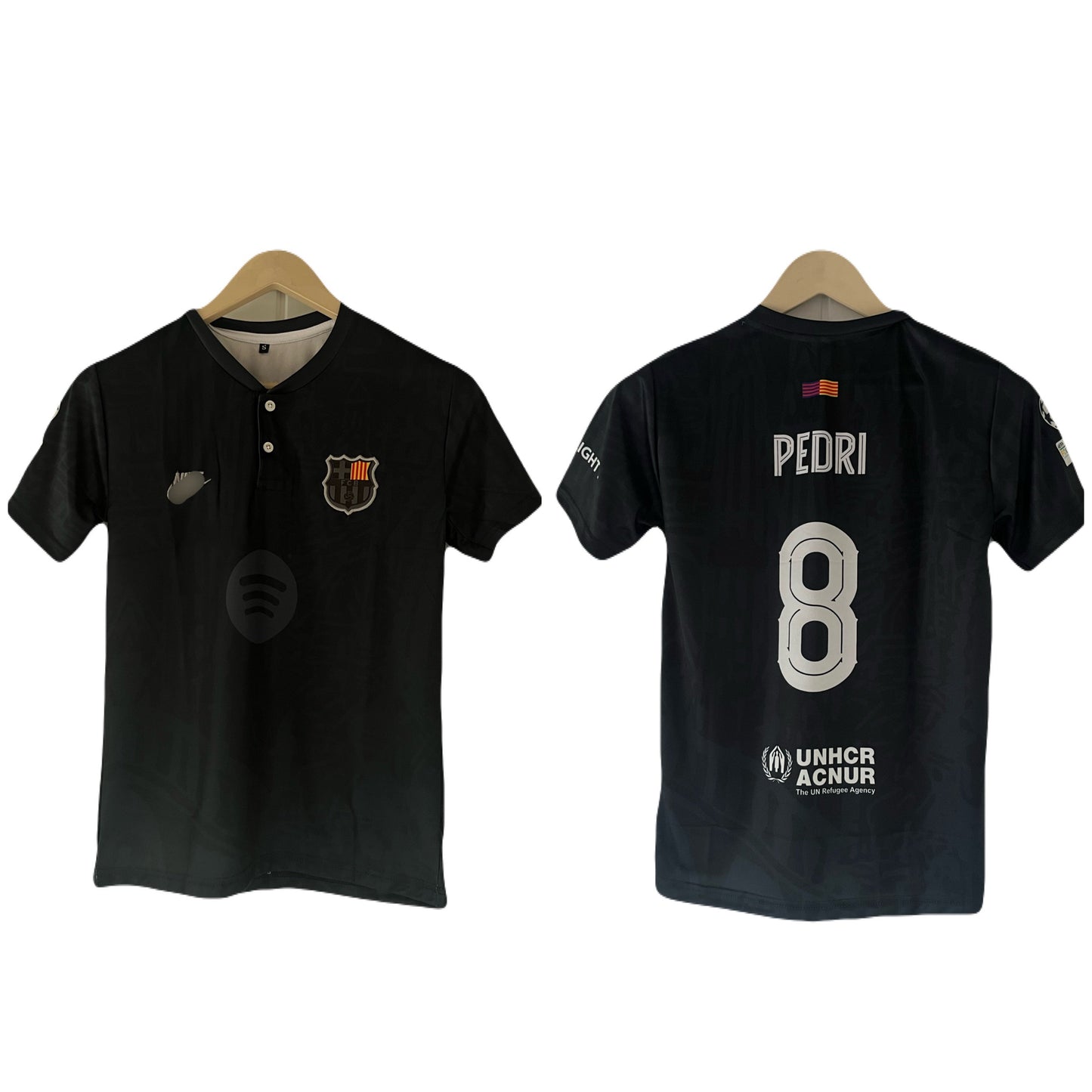 Pedri barcelona half sleeve collar embroidery jersey - P2000