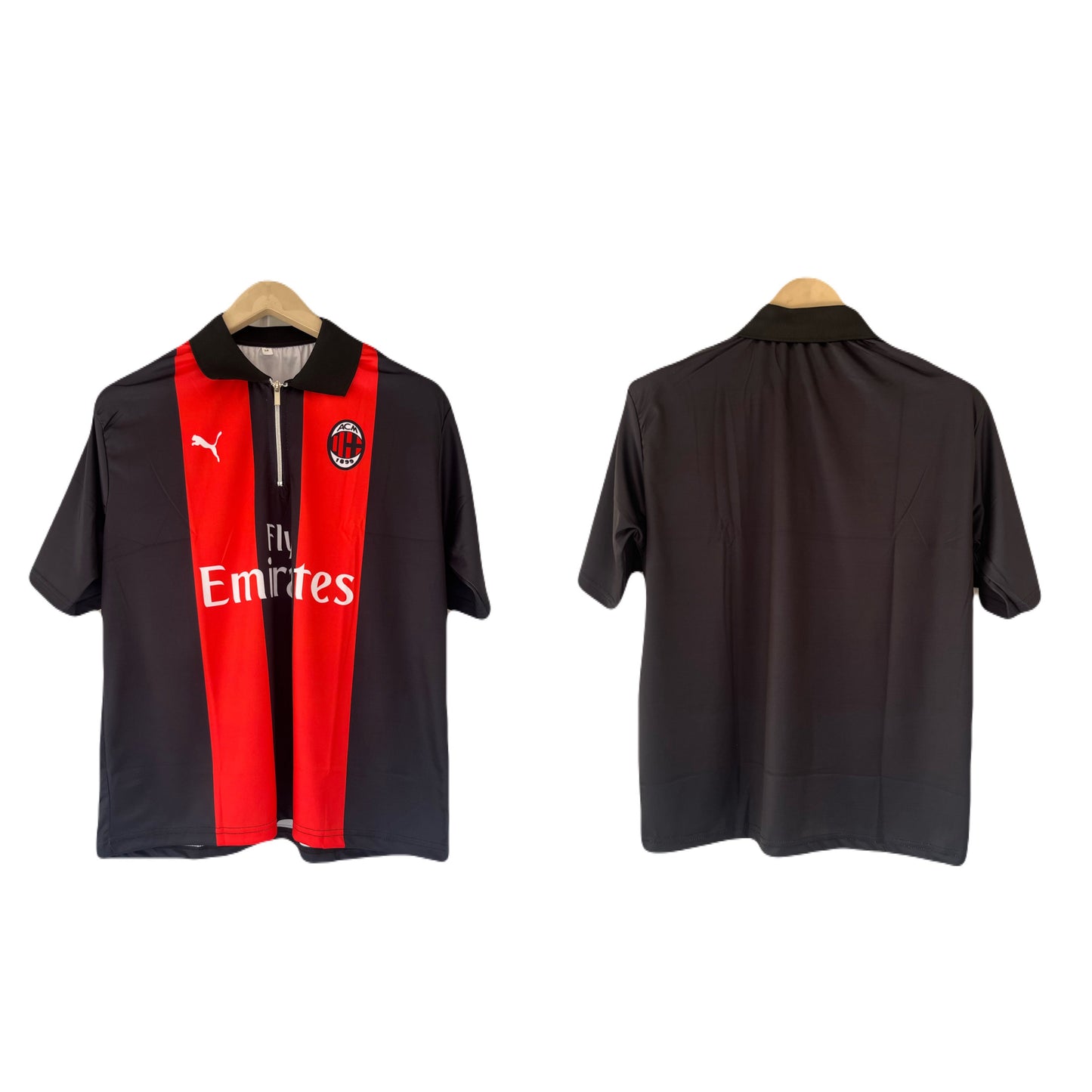 Ac milan special edition Five Sleeve zip collar Sublimation Jersey - Ms Retro Store