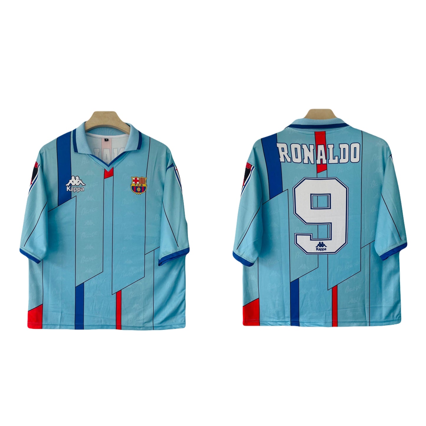 Ronaldo Barcelona Away 1998 collar Fivesleeve jersey -  P2000