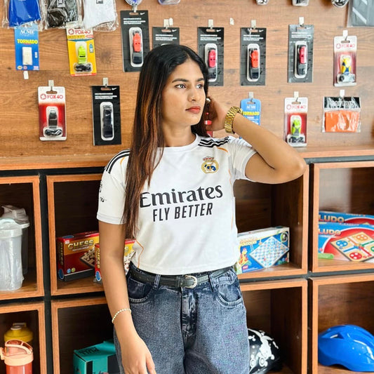 Crop top round neck jersey  Real Madrid Bellingham Home  - bmg store