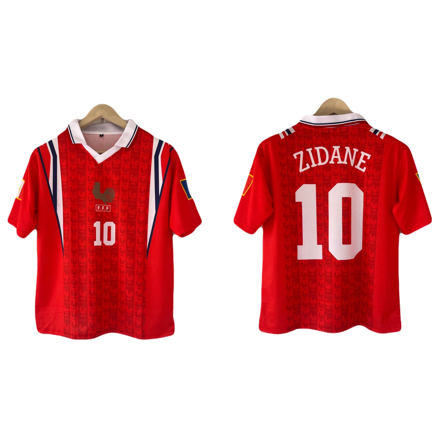 France 1998/2000 Zidane special edition Five Sleeve  collar Sublimation Jersey - Ms Retro Store