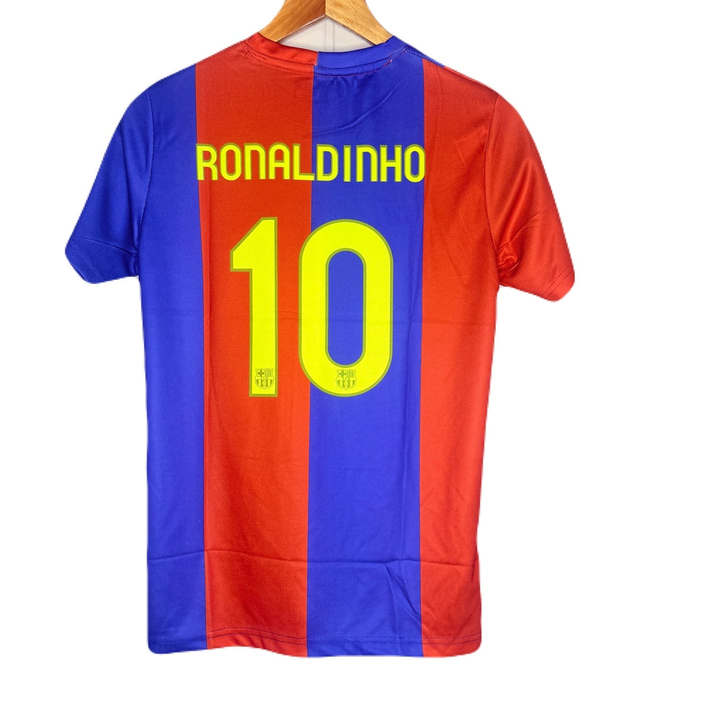 Barcelona 2006-07 Home Kit Ronaldinho Half Sleeve P1237