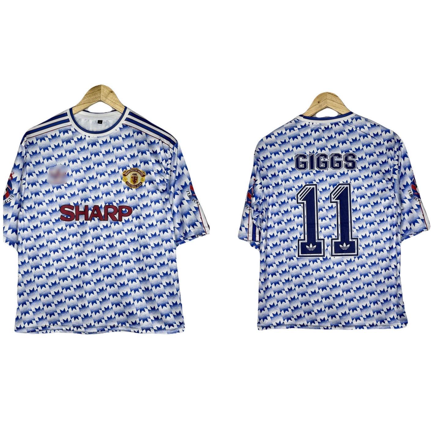 Manchester United 1990-92 Away Kit Giggs Five Sleeve - bmg store