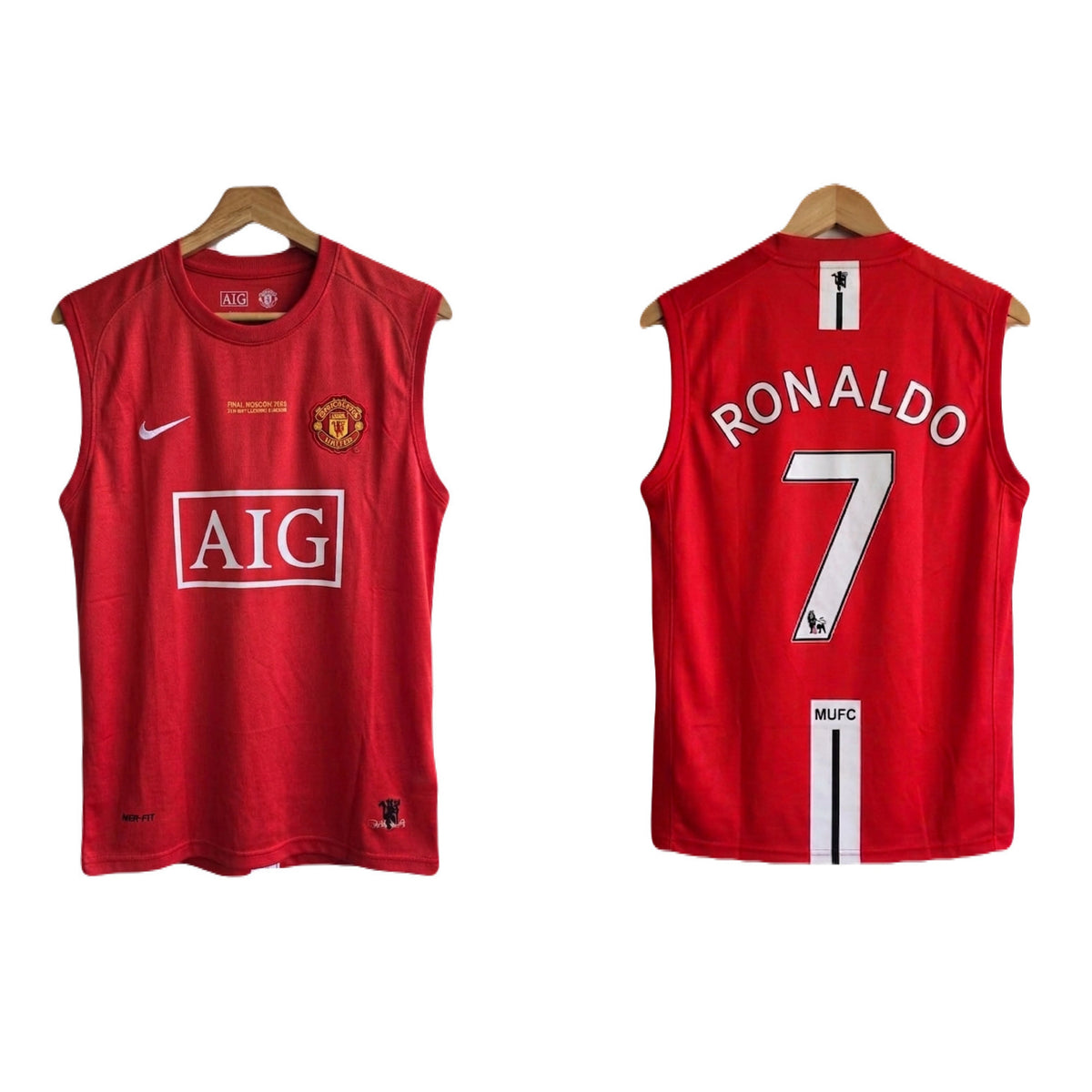 Man United Ronaldo 2008 Final Edition Sleevless Bibs Embroidery - P1517 | BMG STORE