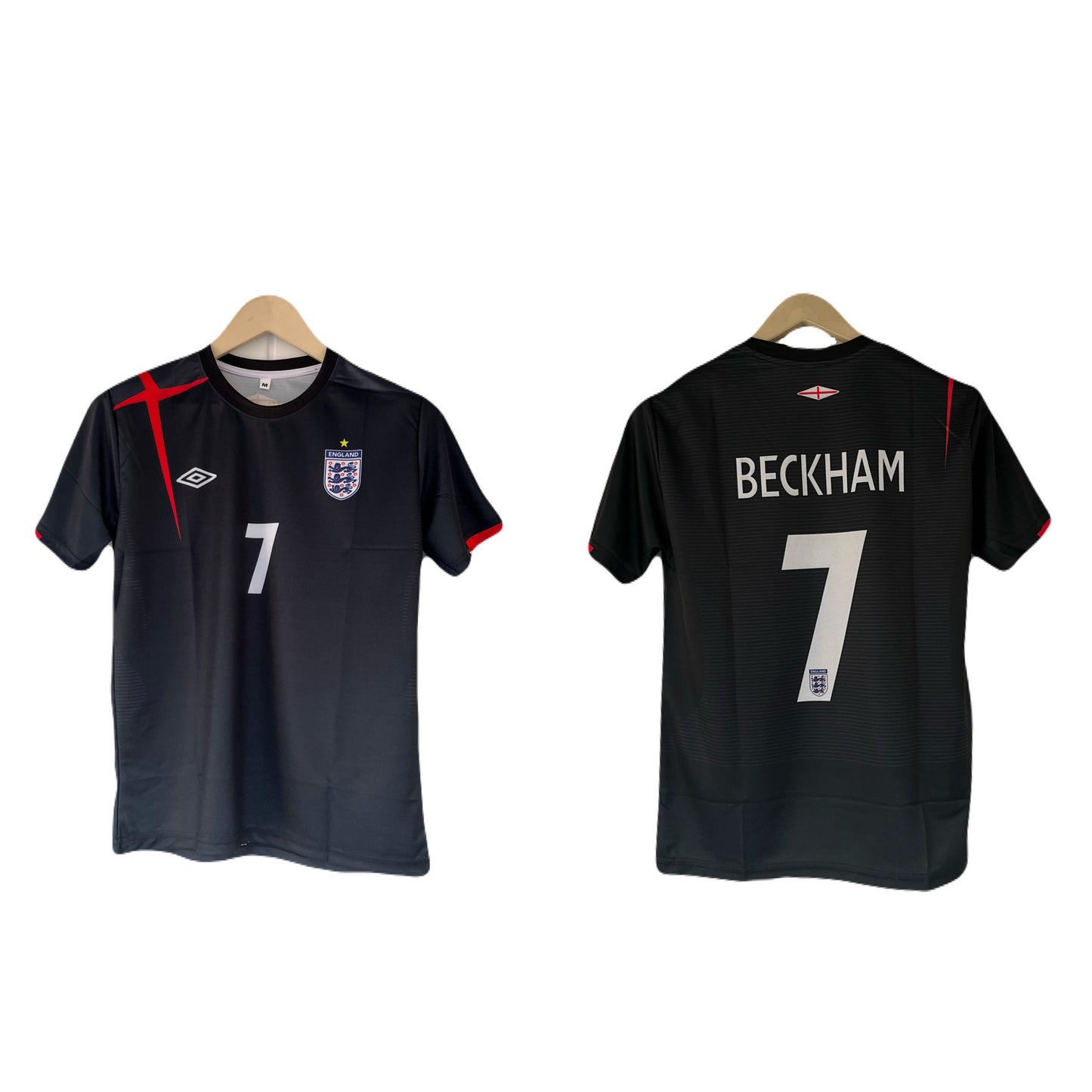 England 2004-05 Away kit Beckham Half sleeve sublimation - P1504