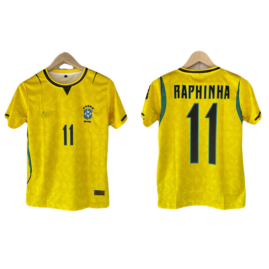 Raphinha Brazil 2026 World Cup Home Half sleeve embroidery jersey -