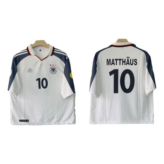 Matthaus Germany 1996 home  Collar Five sleeve Jersey -p1761