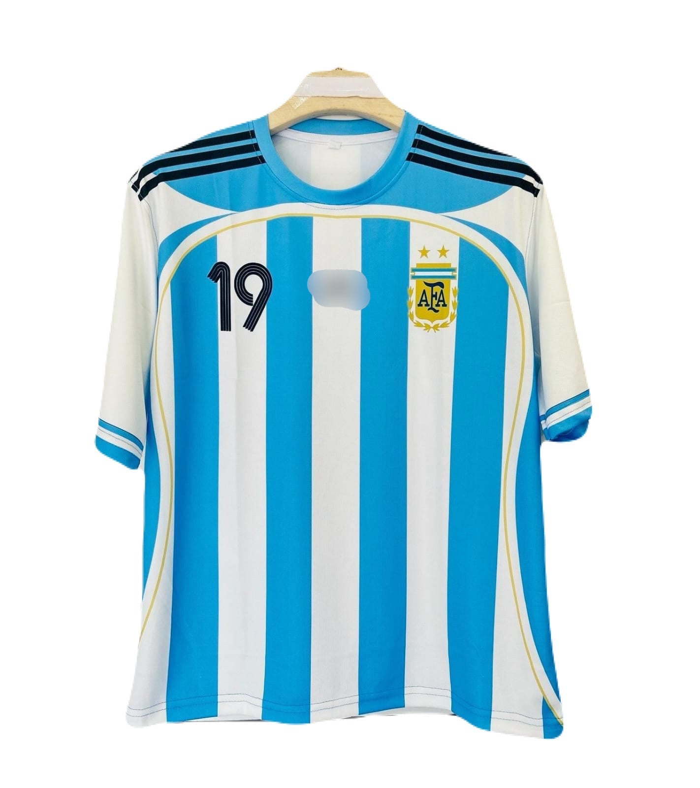 Argentina 2006 home five sleeve jersey messi - P778