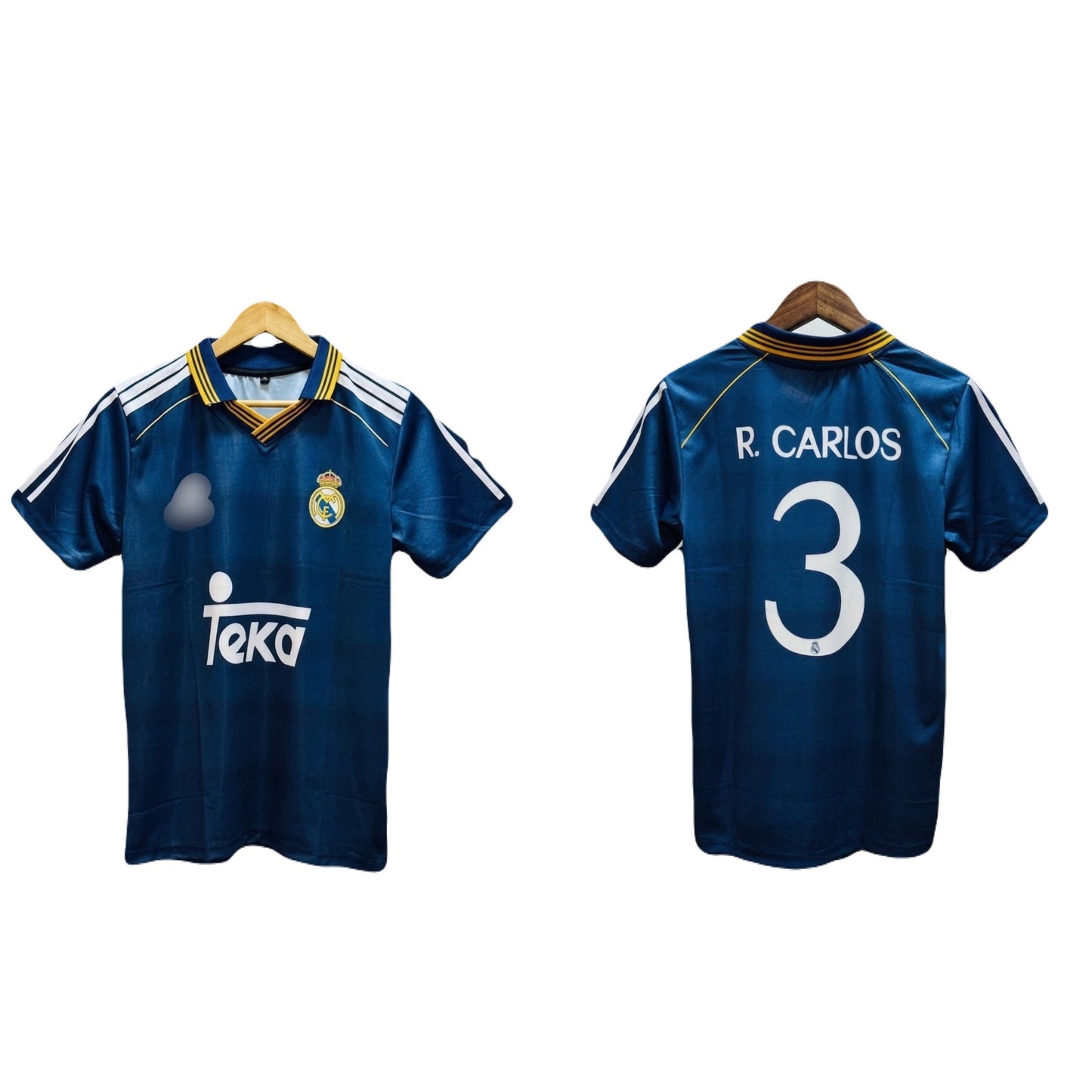 Real madrid away Carlos Half Sleeve collar Sublimation - Ms Retro Store
