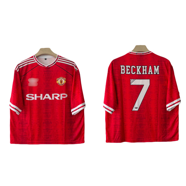 Beckham Manchester united 2006 home kit  Five sleeve jersey -