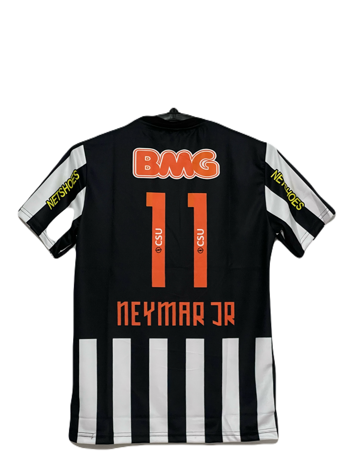 neymar Santos  black and white 2012 half sleeeve -