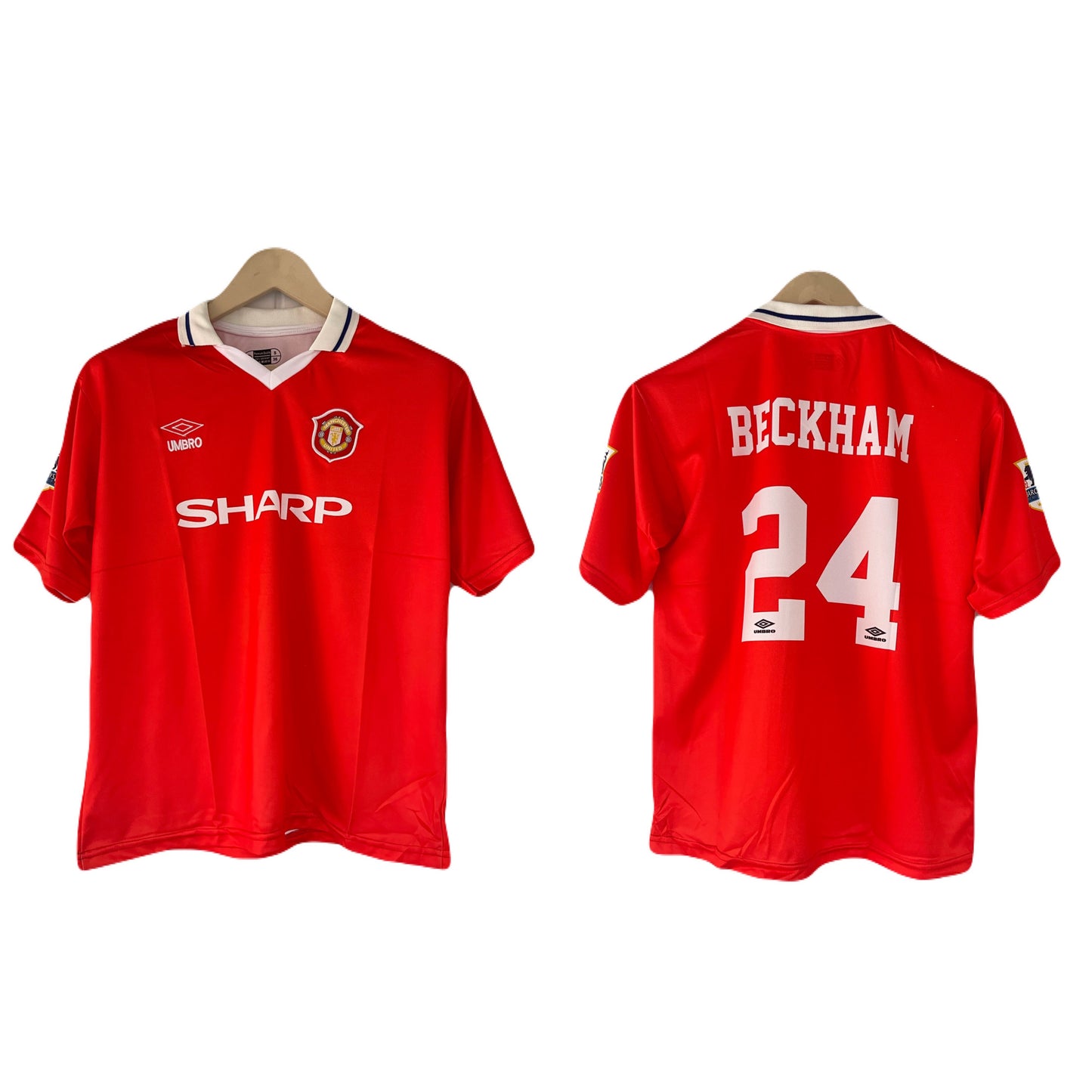 Manchester United 1994-96  Beckham Fivesleeve Embroidery -  P1405