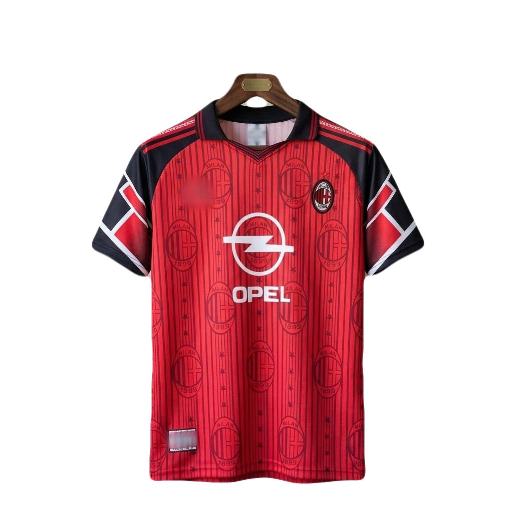 Ac milan Maldini 1997-1998 home Retro kit Half Sleeve Embroidery - P1507
