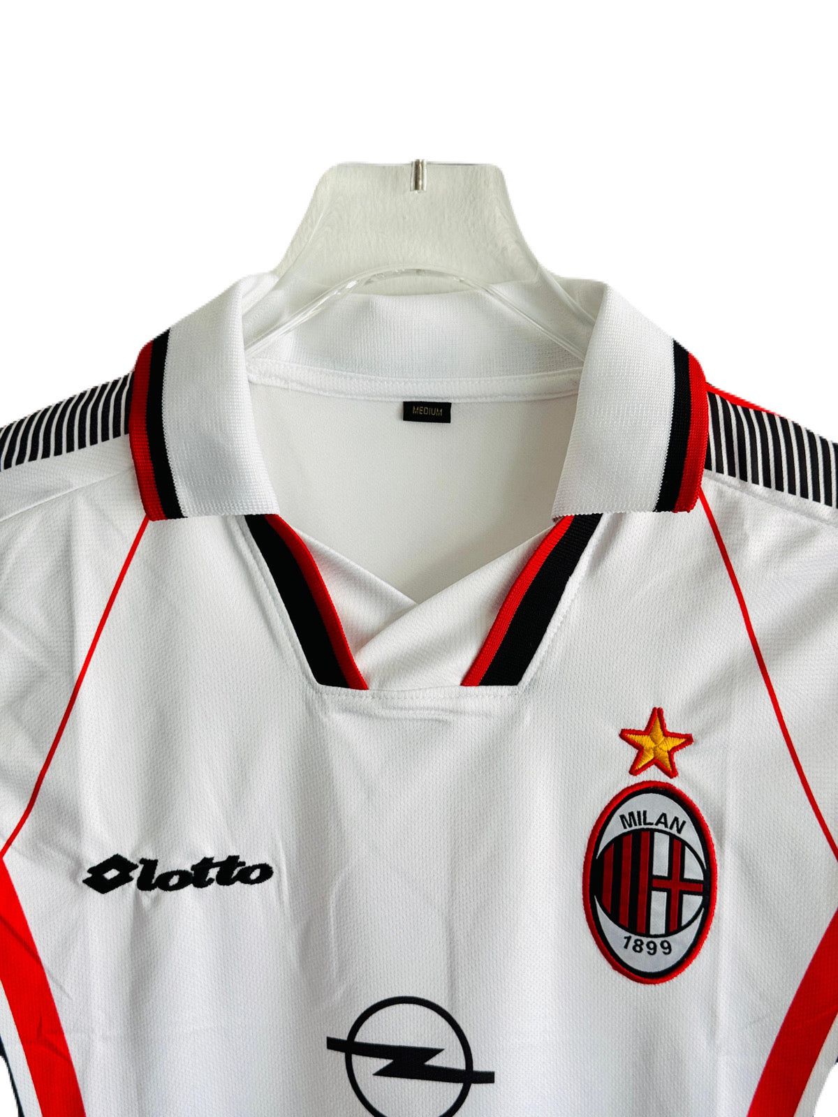 Maldini ac milan 2004 Away collar half sleeve jersey -