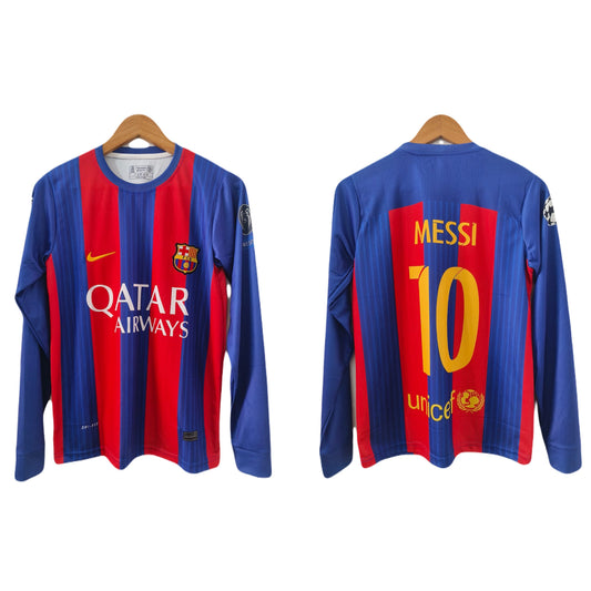 FC Barcelona 2016-17 home kit  leo messi full sleeve embroidery  -   P1338