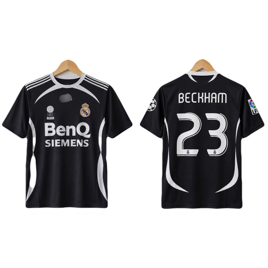 Beckham Real madrid 2004 away kit half sleeve embroidery Jersey -