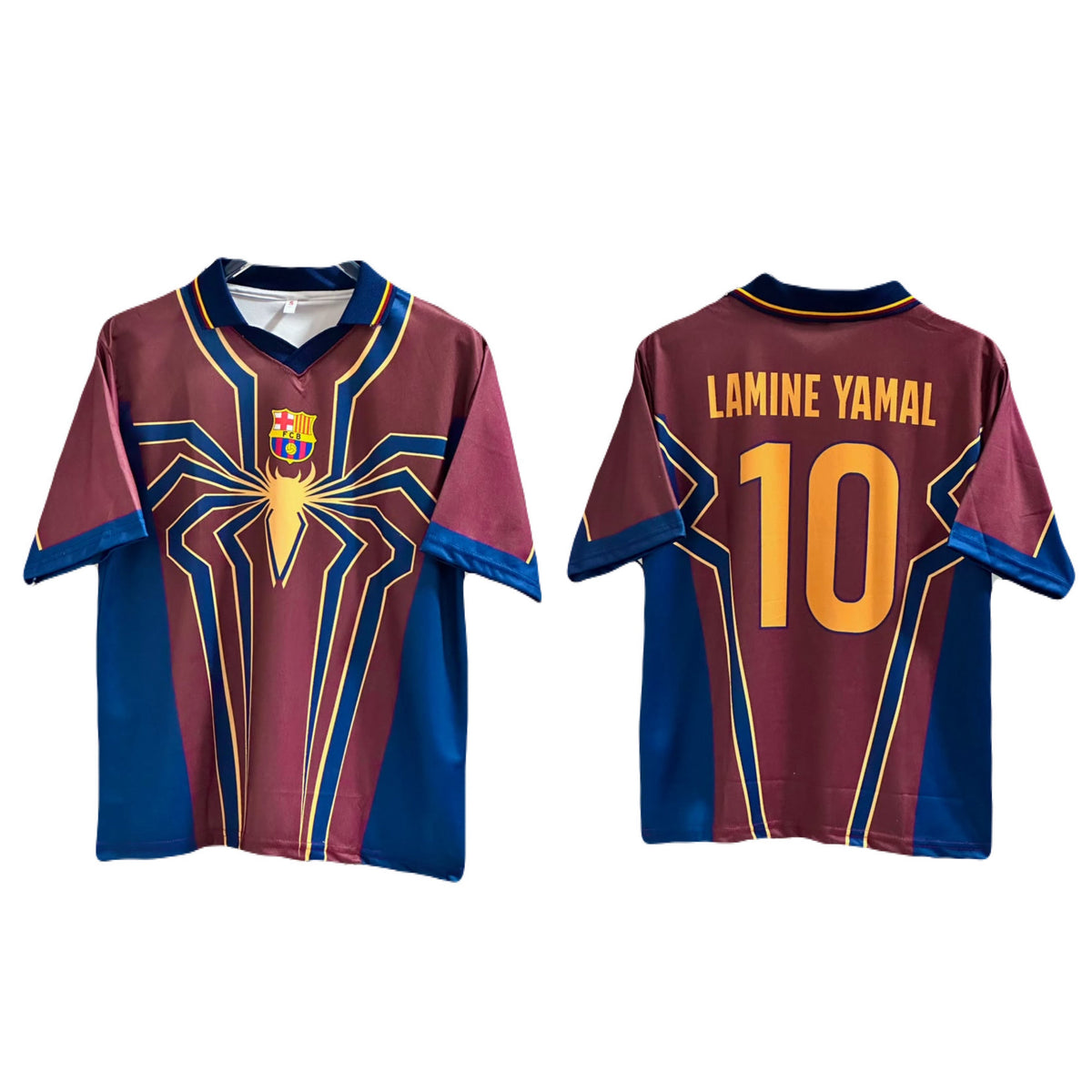 Lamine yamal Barcelona Spider Edition Five sleeve Collar jersey Sublimtion- P2866 | BMG STORE