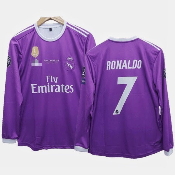 Best Retro jersey Ronaldo purple 2017 final edition Full sleeve - P668 ms retro jersey