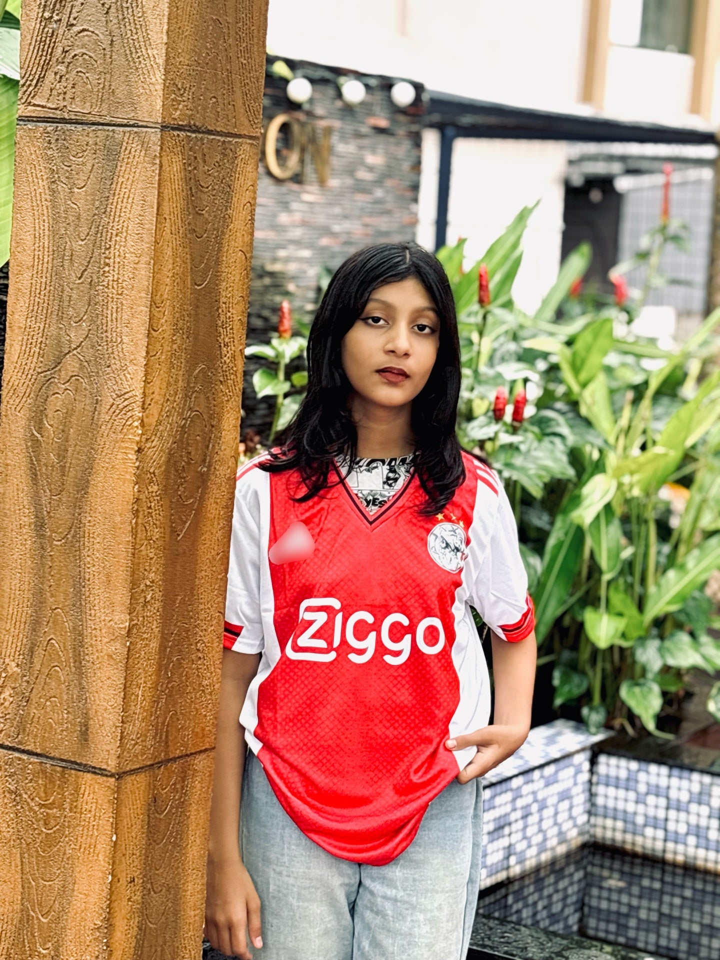 Ajax 2019/20 home jersey half sleeve P256 -