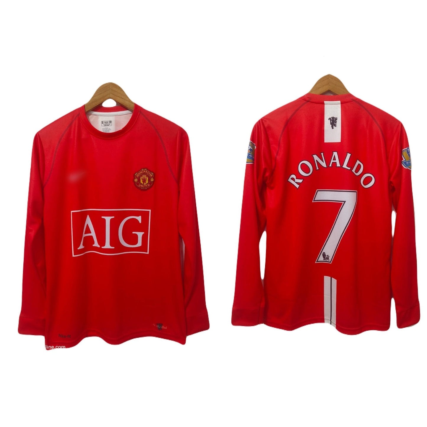 Ronaldo man united 7 2008 full sleeve embroidery  P38 bmg store