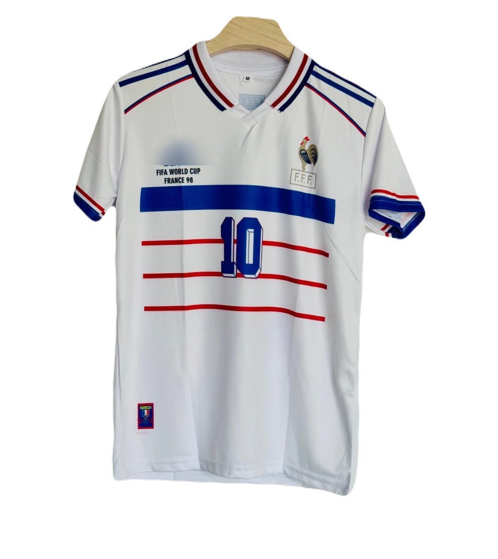 Best Retro jersey FRANCE 1998 WORLD CUP AWAY KIT ZIDANE SUBLIMATION P85