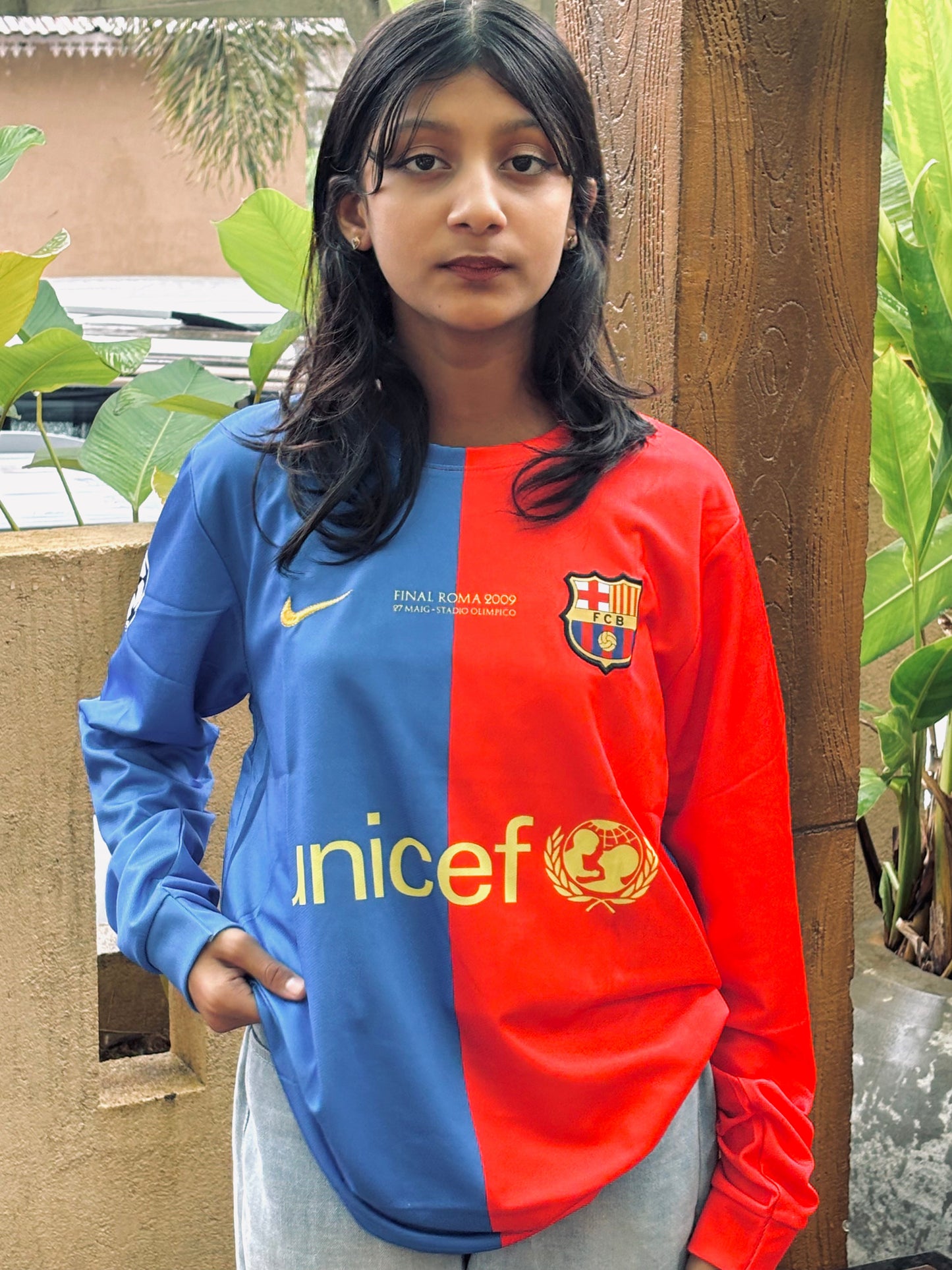Messi 2009 Barcelona full sleeve embroidery p47