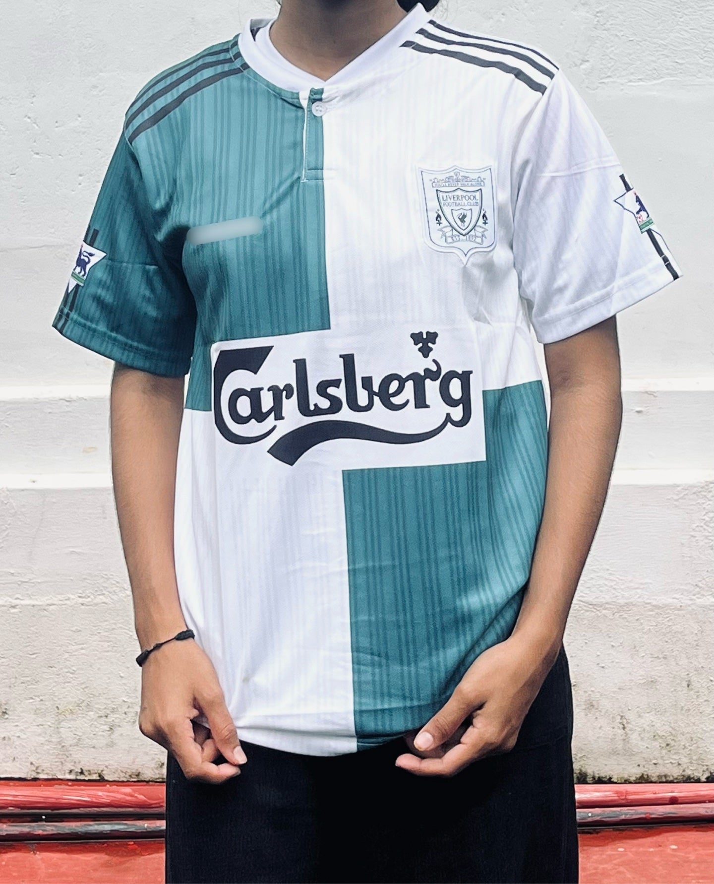 Liverpool 1995/96 away jersey half sleeve polo type - P795