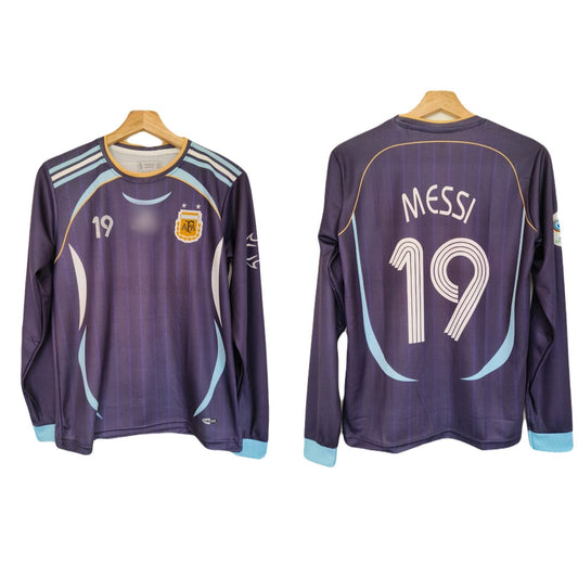 Argentina 2006 away jersey full sleeve messi embroidery P88 - bmg store