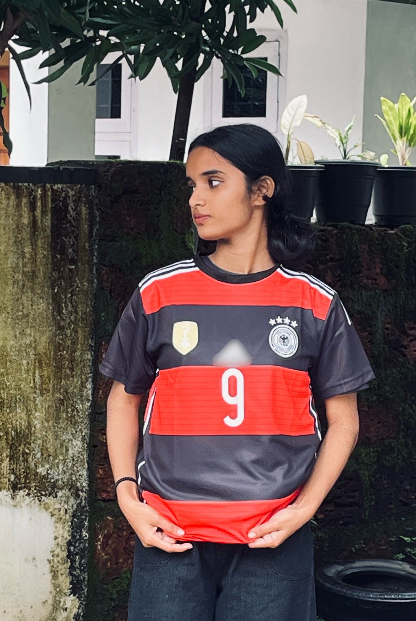 Germany 2014 away kit number 9 jersey - P616