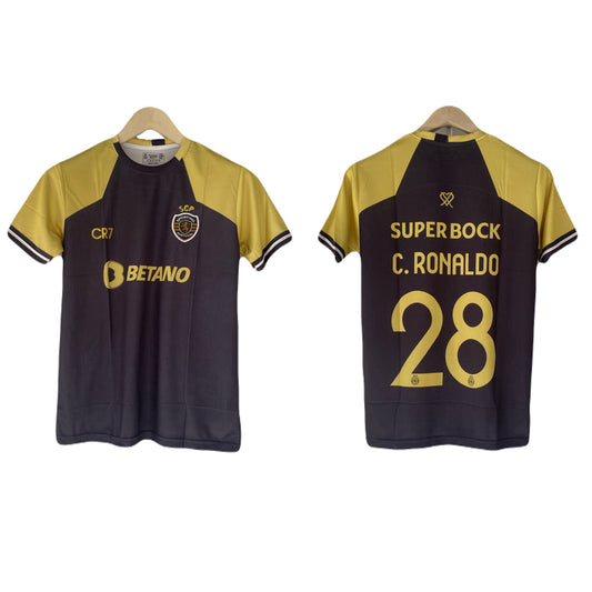 Ronaldo Sporting CP Retro Half Sleeve Embroidery Jersey -P91 | BMG STORE