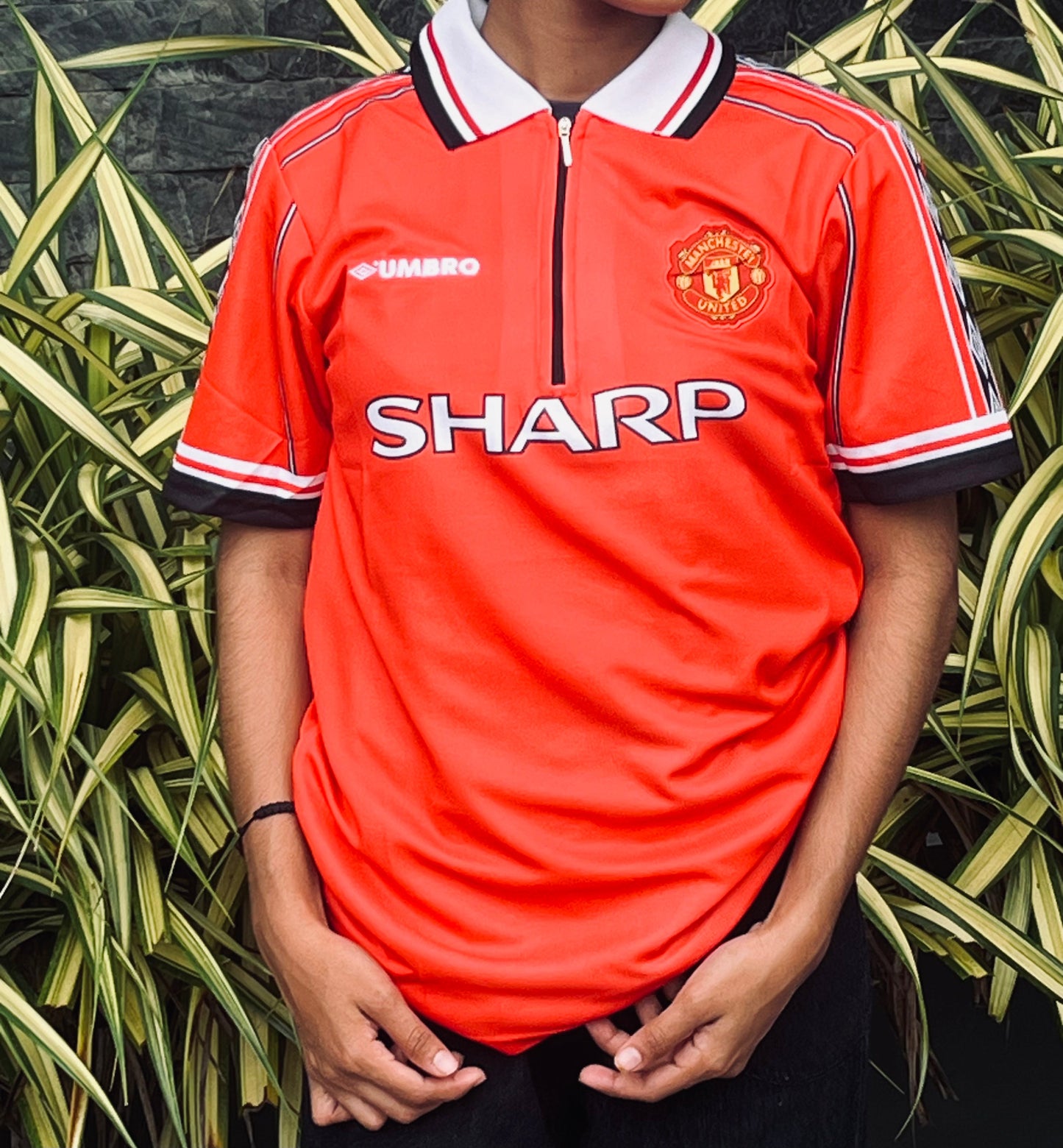 Manchester united 1998/99 Home jersey Beckham zip type P51 - bmg store