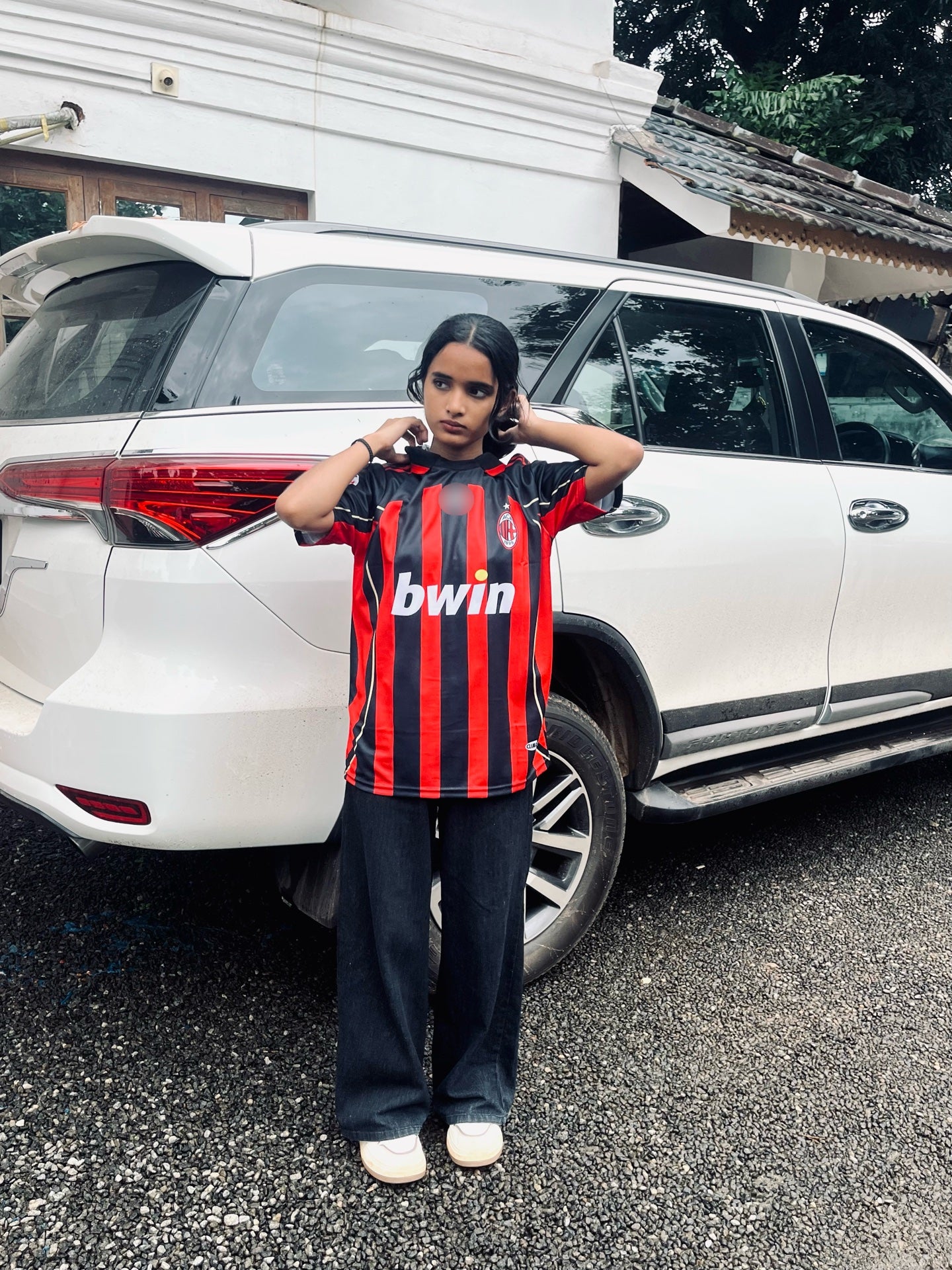 Ac milan 2006/07 home jersey Collar  type Ronaldinho - P667 bmg store