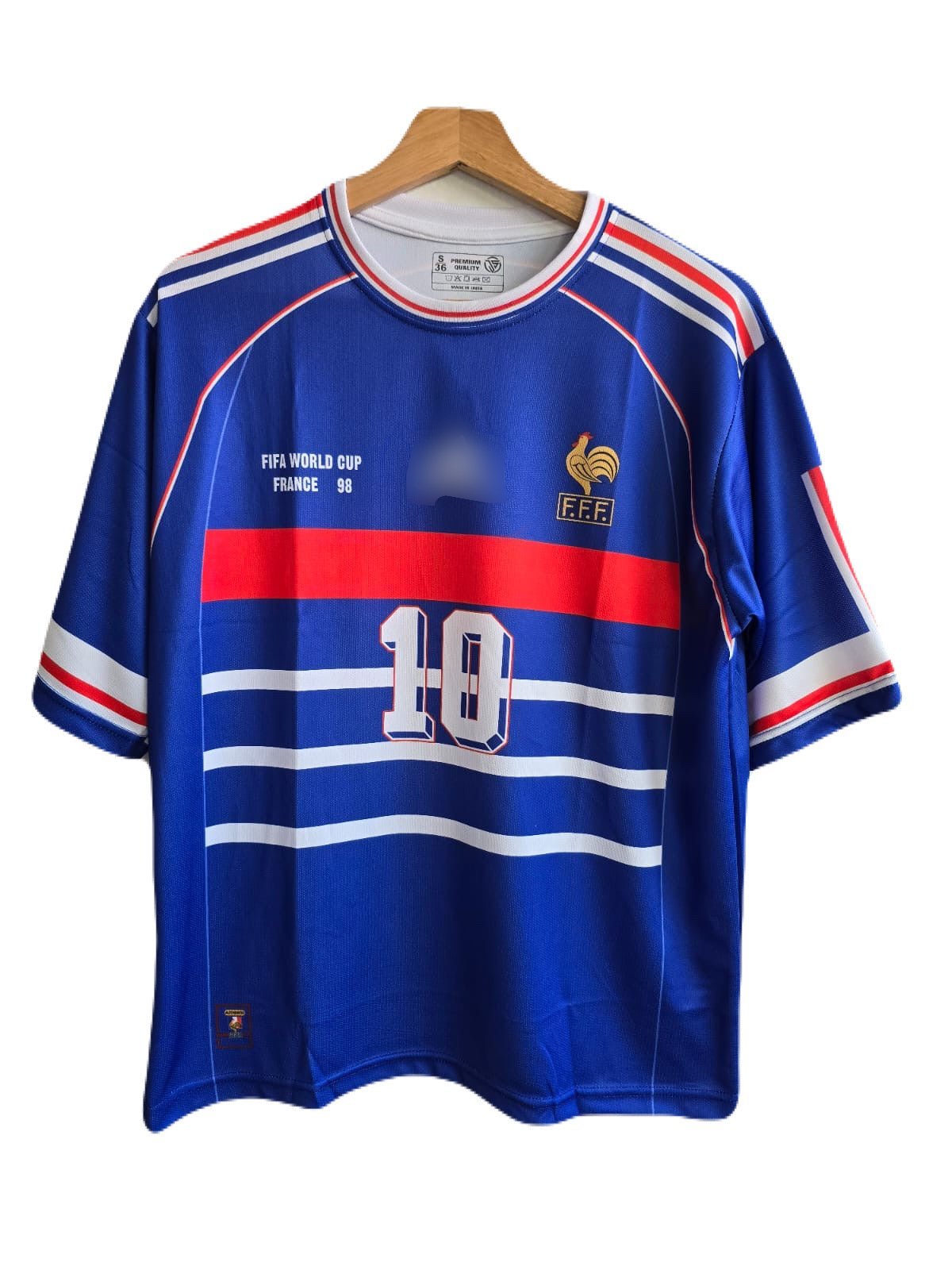 1998 fifa world cup france zidane jersey five sleeve - p107 -bmg store