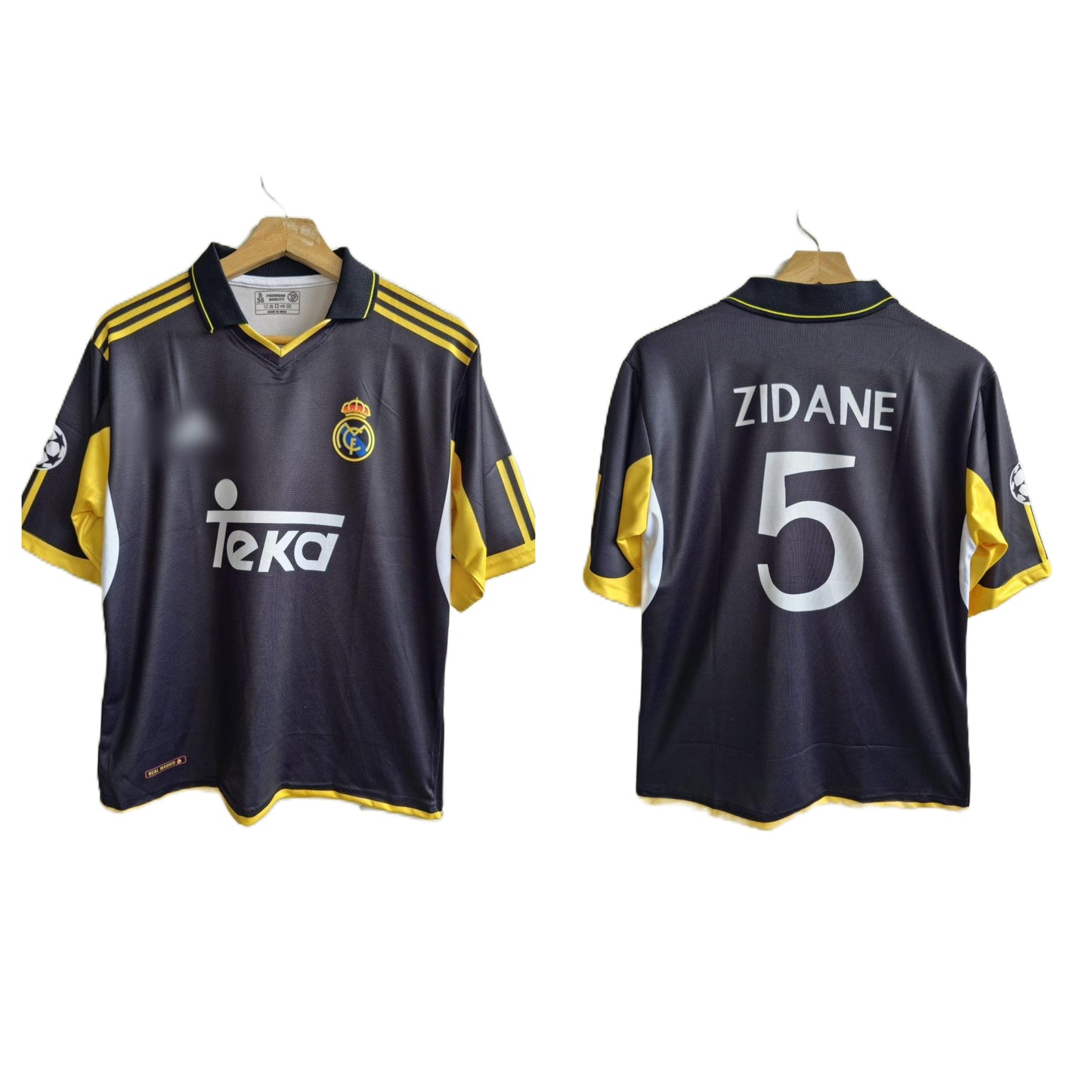 Real madrid 1999-00  Away kit  Zidane Five sleeve - P490 - Ms retro store