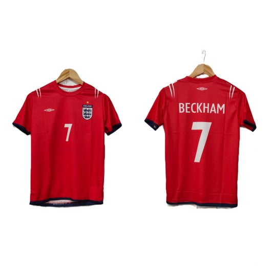 England 2004-05 Home kit Beckham Half sleeve - P565  Ms Retro Store