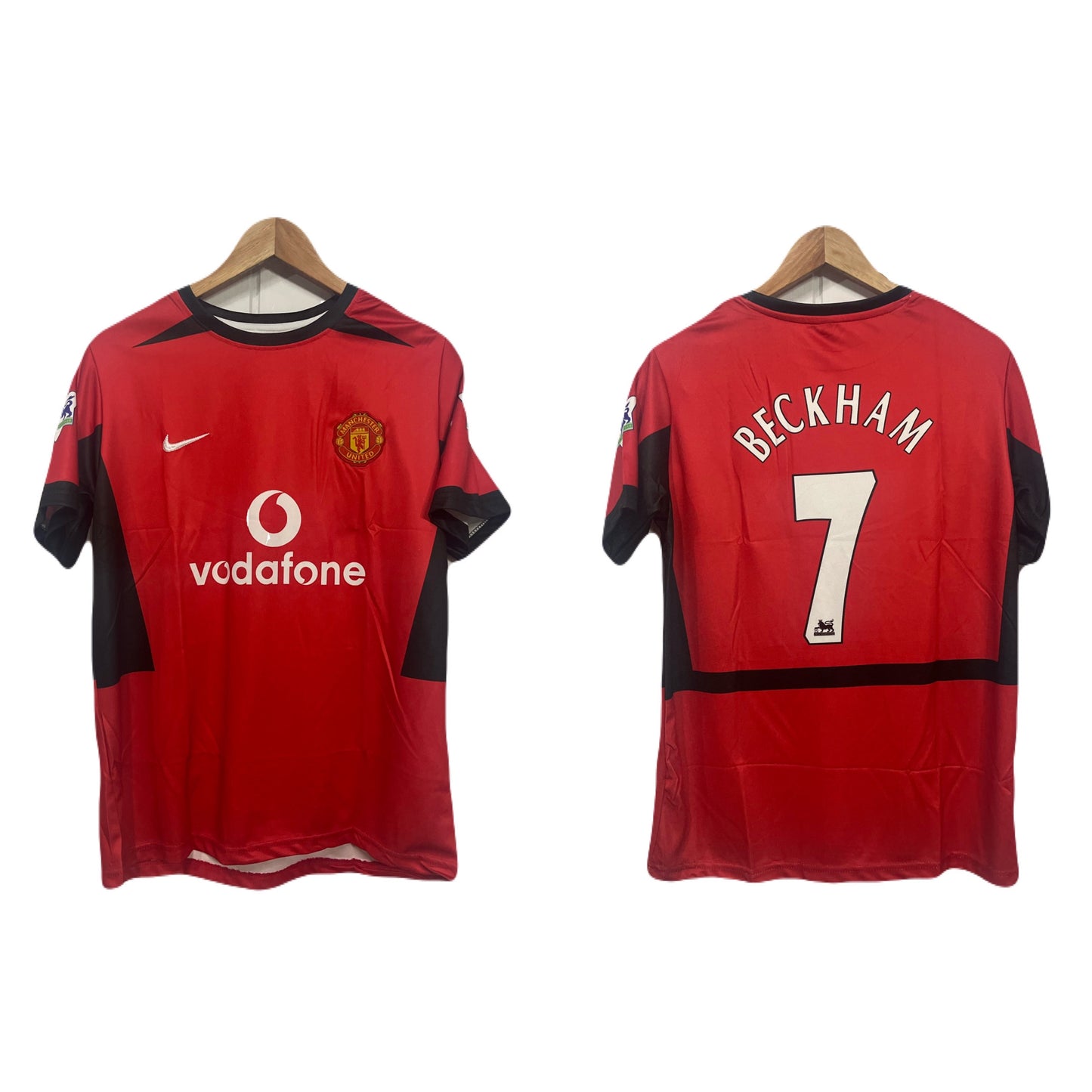 Beckham Manchester United 2002-03 Home kit  half sleeve jersey -
