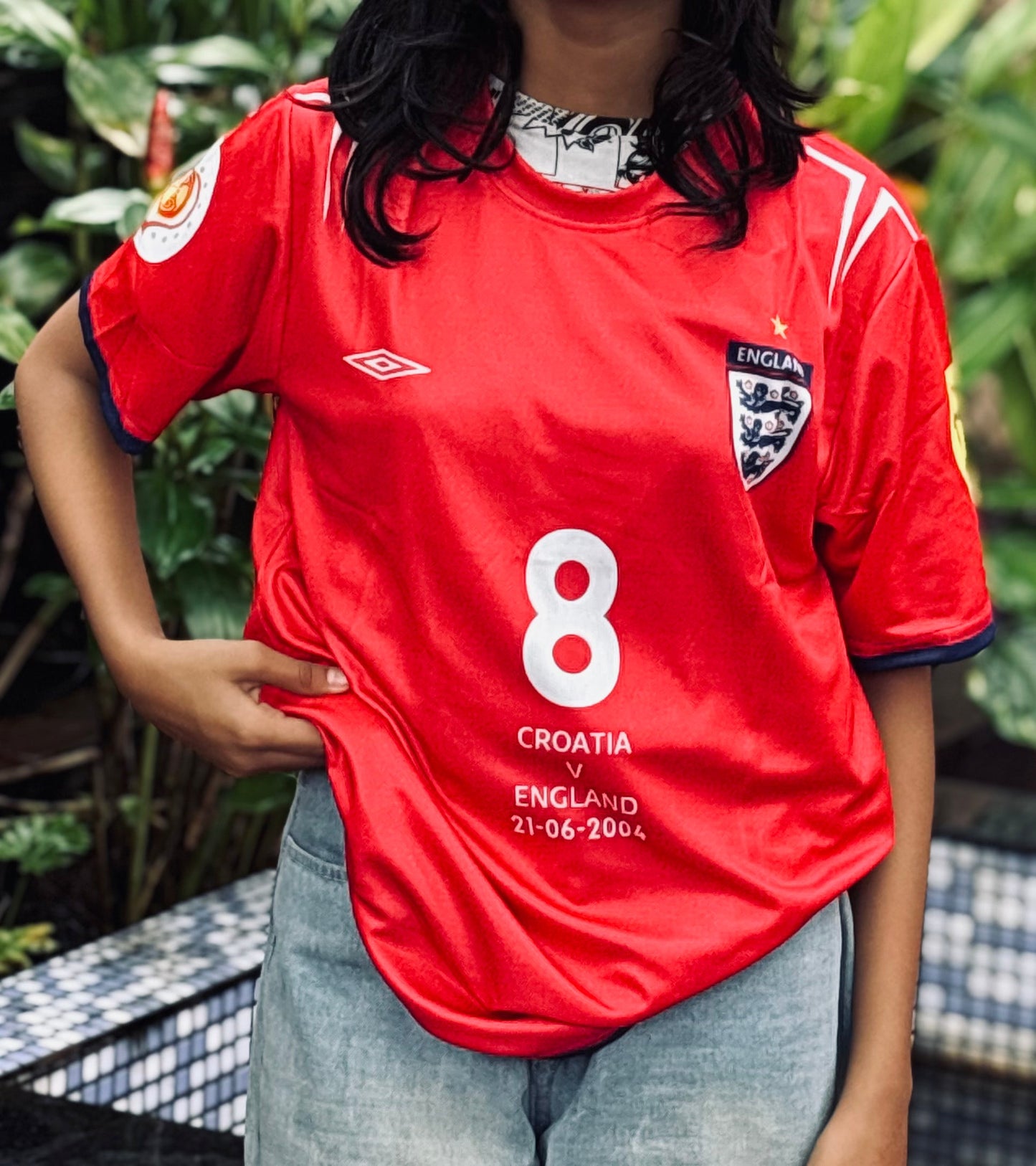 Scholes england 2004 home jersey - P573 bmg store