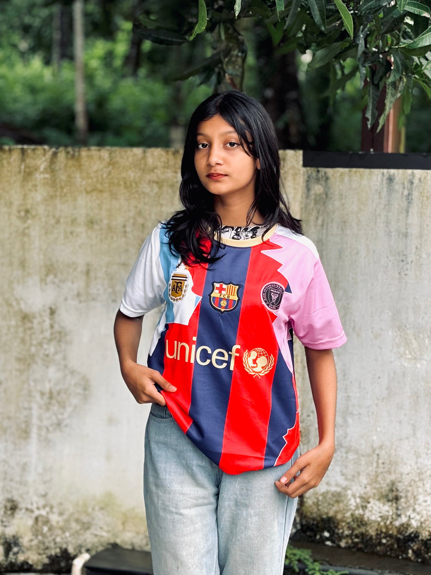 Leo messi all time club jersey embroidery Limited edition P348