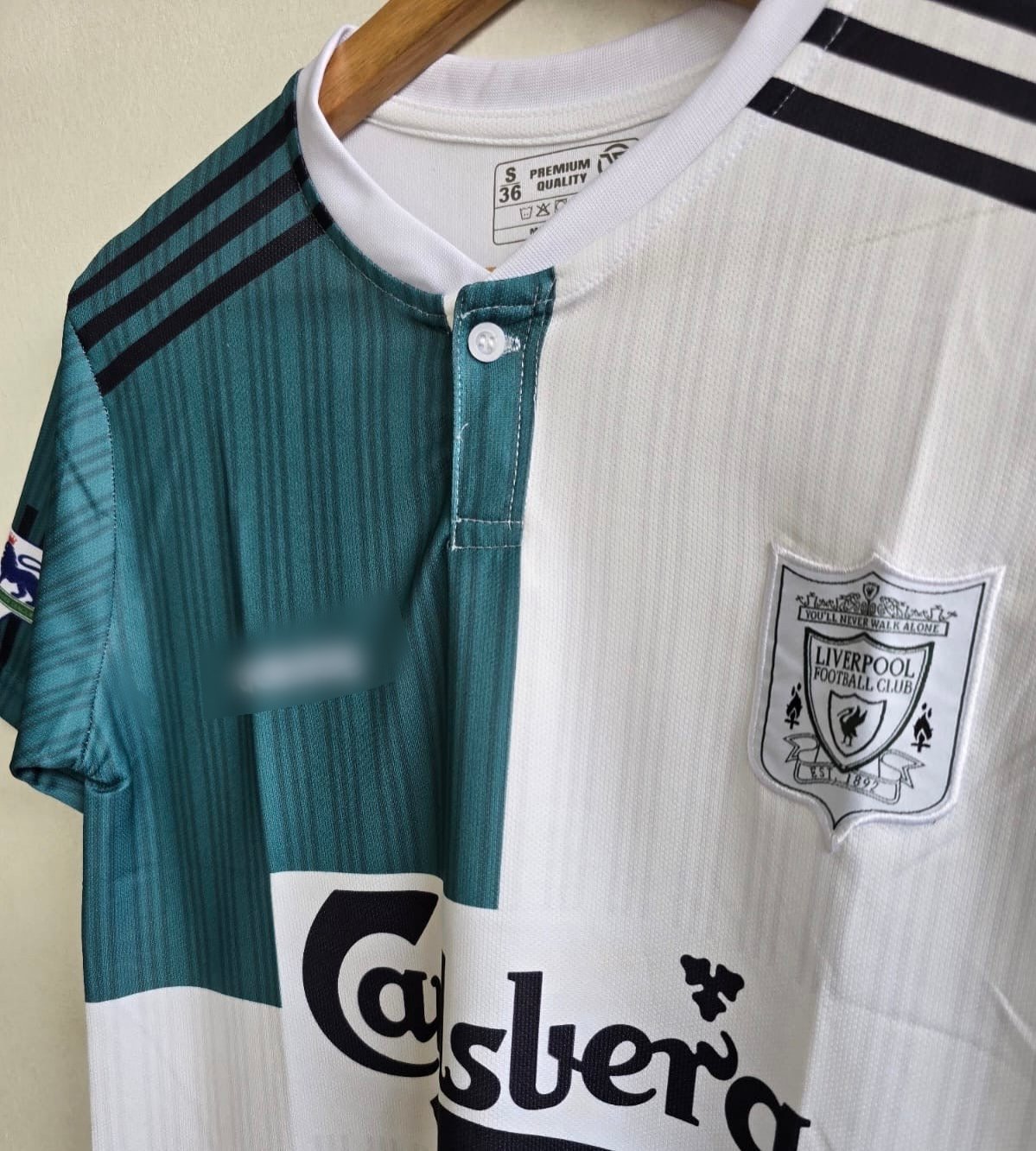 Liverpool 1995/96 away jersey half sleeve polo type - P795