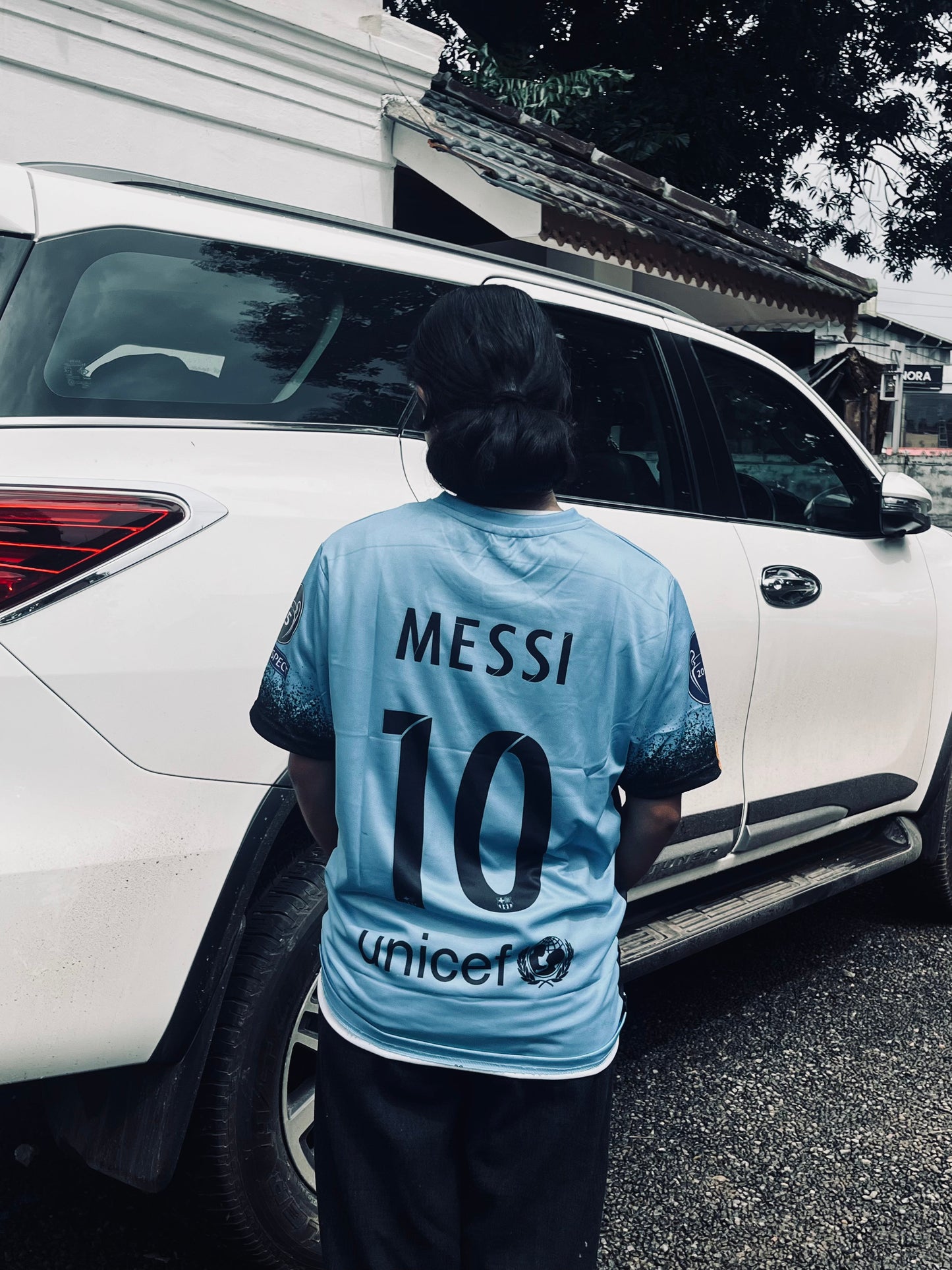 Messi barcelona blue vintage jersey - P619 bmg store