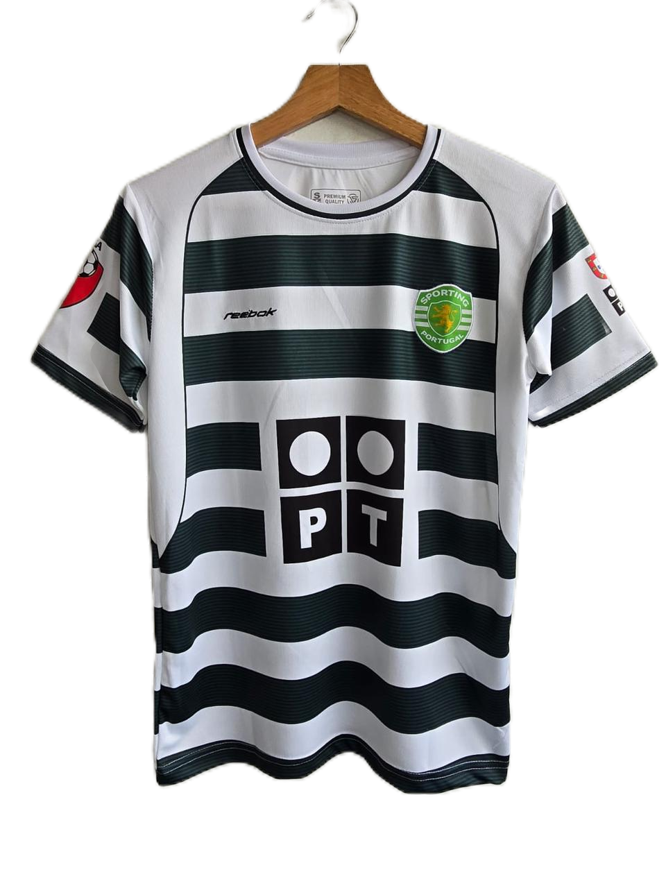 Sporting 2001-03 Home kit Ronaldo Embroidery Half sleeve - P489 - bmg store
