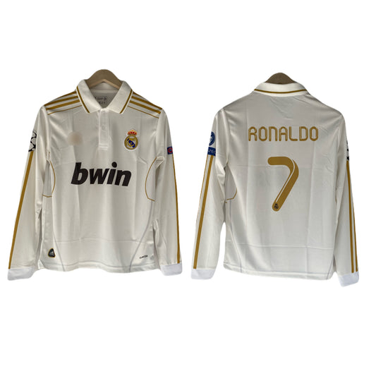 Real Madrid 2011-12 Home Jersey Ronaldo Full Sleeve Collar Embroidery - P1034 | BMG STORE