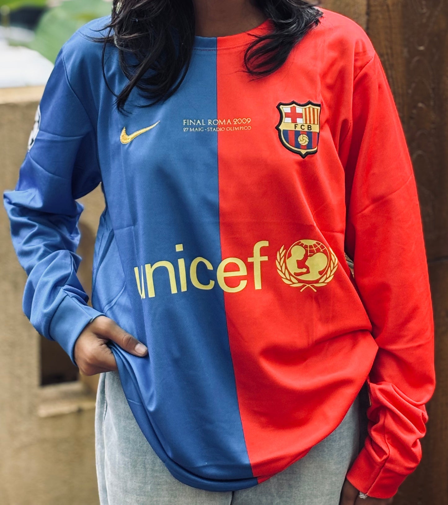 Messi 2009 Barcelona full sleeve embroidery p47