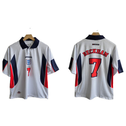 England 1998 Home kit polo Beckham Five sleeve - P486