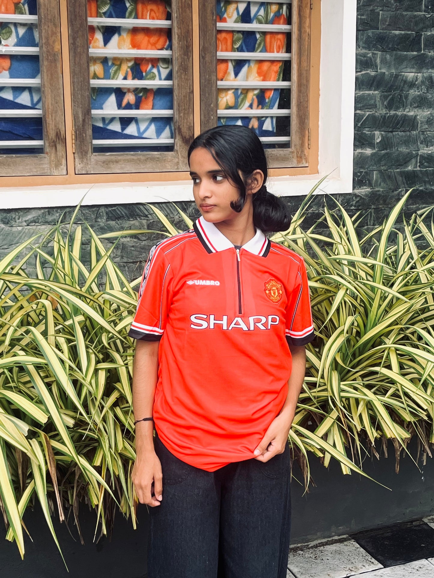 Manchester united 1998/99 Home jersey Beckham zip type P51 - bmg store